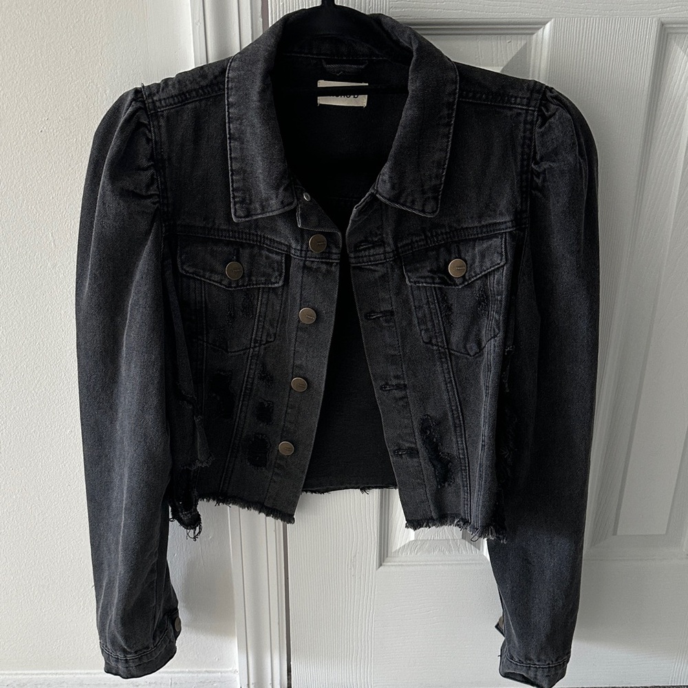 MONO-B Women's Black Denim Jacket
